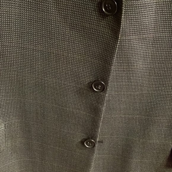 Andrew Frezza men’s Grey Blue small check blazer jacket career 100% wool  46R - Picture 5 of 15